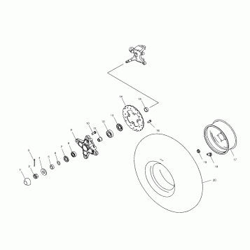 FRONT HUB and FRONT WHEEL - A03GJ50AA/AB (4975767576B03)