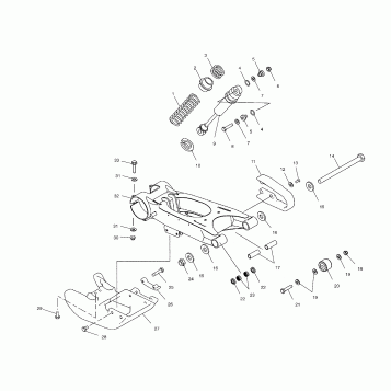 SWING ARM and REAR SHOCK - A03GJ50AA/AB (4975767576B06)