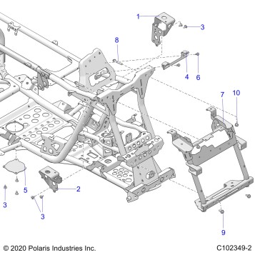 CHASSIS, FRONT CAB SUPPORTS - A23SGE95AN (C102349-2)