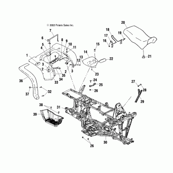 REAR CAB, SEAT AND MAIN FRAME - A03CH59AA/AF/AG (4977187718A03)