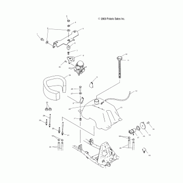 FUEL TANK and CARBURETOR MOUNTING - A04JD32AA (4977487748B03)