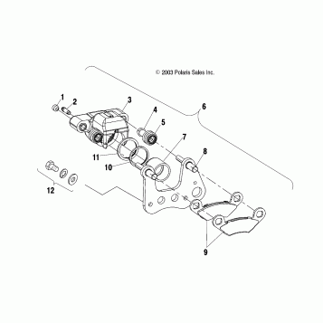 FRONT BRAKE CALIPER - A04JD32AA (4977487748C05)