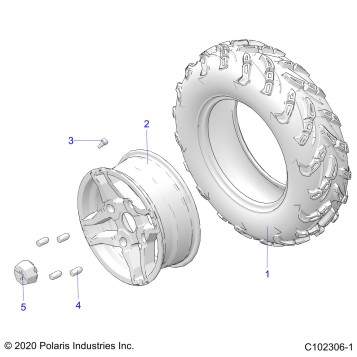 WHEELS, FRONT TIRE - A24SJE57AX (C102306-1)