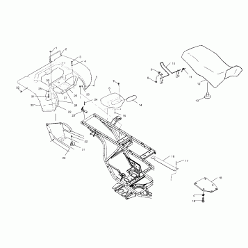 REAR CAB and SEAT - A03CA32AA (4978627862A04)
