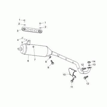 EXHAUST PIPE - A03EA05CA/CB (4978757875A09)