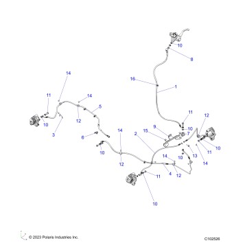 BRAKES, BRAKE LINES - A23SEA57A1/A3/A6/A9 (C102526)