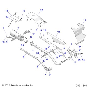 ENGINE, EXHAUST - A22SEK57AD (C0211340)