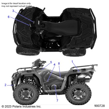 BODY, DECALS GRAPHIC- A24SHR57AM (900728)