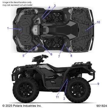 BODY, DECALS STANDARD - A26SEE50B1/B4 (901814)