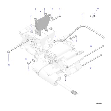 DRIVE TRAIN, MAIN GEARCASE MOUNTING - A26SDA57A7 (C102516)