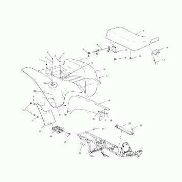 REAR CAB - A03BA38CA (4982568256A04)