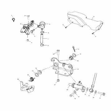 REAR BRAKE MASTER CYLINDER - A03BA25CA/CB (4982568256B11)