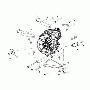 GEARCASE MOUNTING - A03BA38CA (4982568256C09)