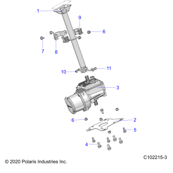 STEERING, STEERING POST, UPPER and EPS MOUNTING - A20SXM95AL/CAL (C102215-3)