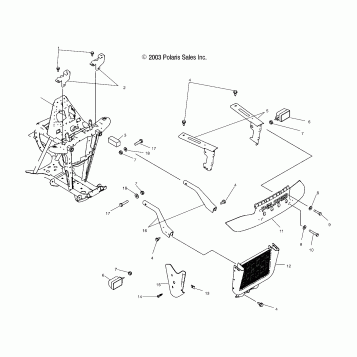 FRONT RACK and BUMPER MOUNTING - A04JD50AA/AB/CA (4985938593A11)