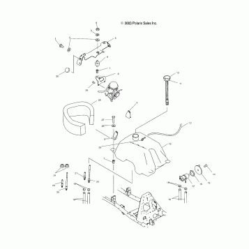 FUEL TANK and CARBURETOR MOUNTING - A04JD50AA/AB/CA (4985938593B03)