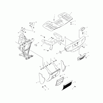 FRONT RACK AND BUMPER MOUNTING - A04CH42AA/AE/AG (4986068606A07)