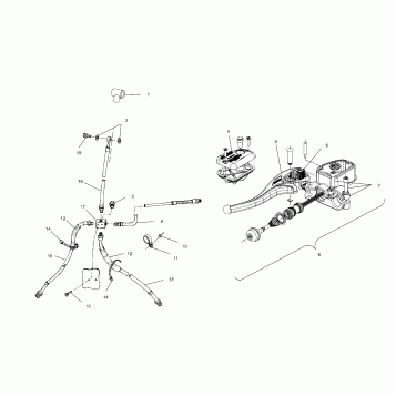 CONTROLS - MASTER CYLINDER/BRAKE LINE - A04CH42AA/AE/AG (4986068606B03)