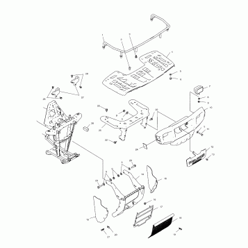 FRONT RACK AND BUMPER MOUNTING - A04CH50AA/AC/AE/AG (4986088608A07)