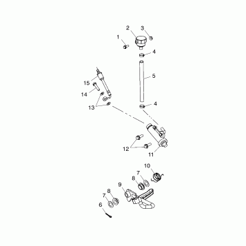 REAR MASTER CYLINDER/FOOT PEDAL - A04CH50AA/AC/AE/AG (4986088608B06)