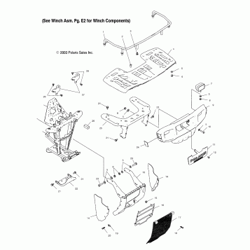 FRONT RACK AND BUMPER MOUNTING - A04CH59AF/AH/AJ/AT/AV (4986108610A07)