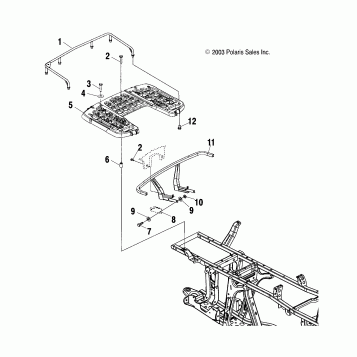 REAR RACK MOUNTING - A04CH68AC/AF/AH/AJ/AT/AV (4986128612A06)