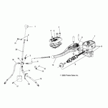 CONTROLS - MASTER CYLINDER/BRAKE LINE - A04CH68AC/AF/AH/AJ/AT/AV (4986128612B13)