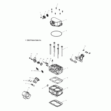 CYLINDER and CYLINDER HEAD - A03CH68AA/AC/AF/AH/AL (4986128612D05)
