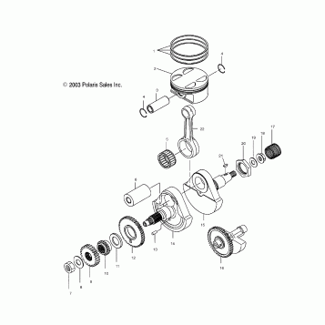 CRANKSHAFT and PISTON - A03GJ50AA/AB (4986168616D01)