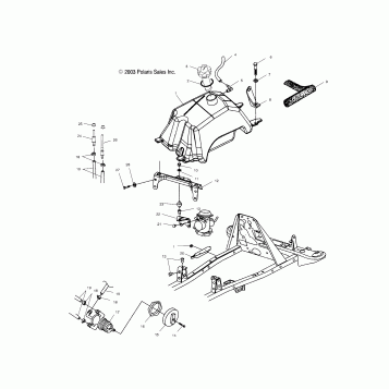 FUEL TANK and CARBURETOR MOUNTING - A04CB32AA/FC (4986188618A13)