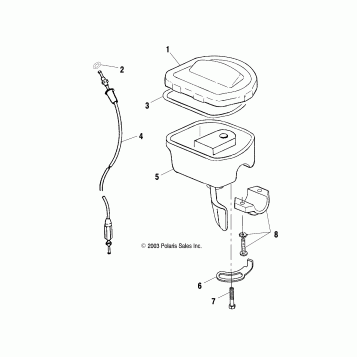 CONTROLS-THROTTLE ASM/CABLE - A03CB32AA/FC (4986188618B07)