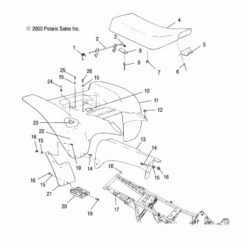 REAR CAB - A04BA25CA/CB (4986208620A04)