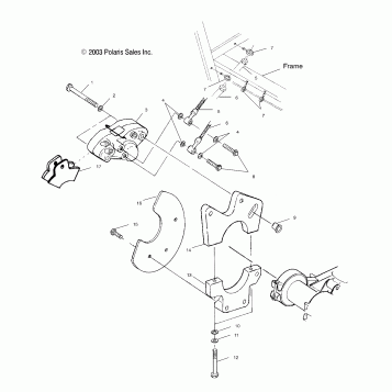 REAR CALIPER MOUNTING - A04BA25CA/CB (4986208620B05)