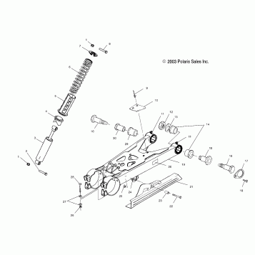 SWING ARM/SHOCK MOUNTING - A04BA25CA/CB (4986208620B07)