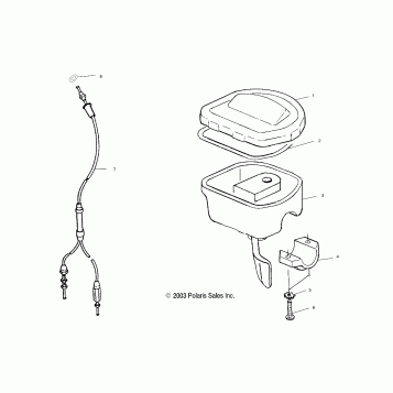CONTROLS-THROTTLE ASM/CABLE - A04BA25CA/CB (4986208620B12)