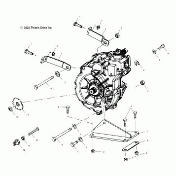 GEARCASE MOUNTING - A04BA25CA/CB (4986208620C05)