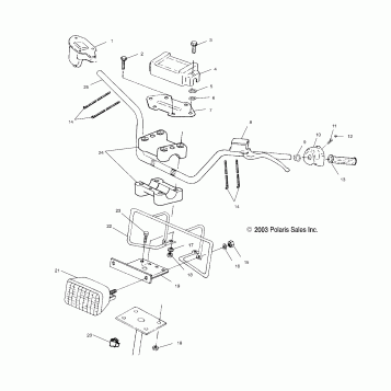 HANDLEBAR/HEADLIGHT - A04BG50AA/FA (4986228622B06)