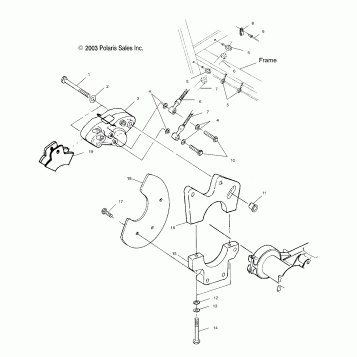 REAR CALIPER MOUNTING - A03CA32AA (4986248624B02)