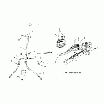 CONTROLS - MASTER CYLINDER/BRAKE LINE - A04CD32AA/AB/AC/FB (4986268626A08)