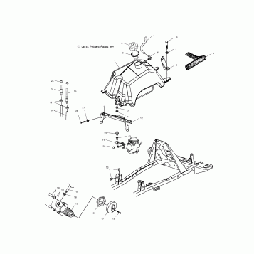 FUEL TANK and CARBURETOR MOUNTING - A04CD32AA/AB/AC/FB (4986268626B03)