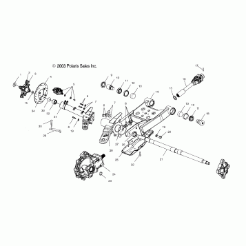 SWING ARM/REAR/GEARCASE MOUNTING - A04CD32AA/AB/AC/FB (4986268626D01)