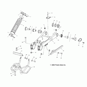 SWING ARM/SHOCK MOUNTING - A04CL50AA (4986288628B13)