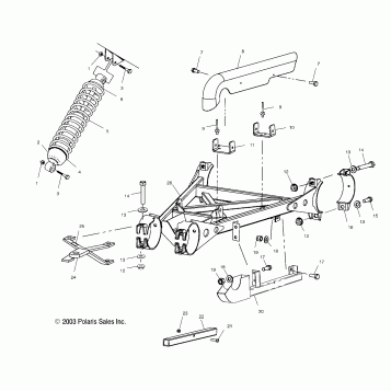 SWING ARM WELDMENT (REAR) - A04CL50AA (4986288628C02)