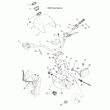 HANDLEBAR and HEADLIGHT POD - A04CL50AA (4986288628D01)