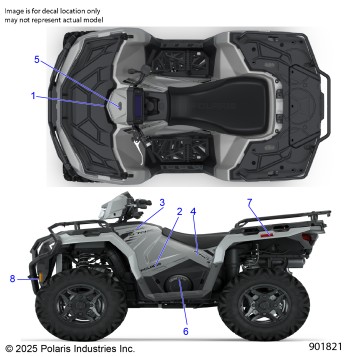 BODY, DECALS, GRAPHIC - A26SHR57AG (901821)
