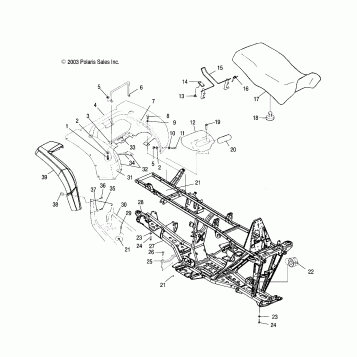 REAR CAB AND SEAT - A04CH42AQ/AR/AS/AT/AV (4987258725A03)