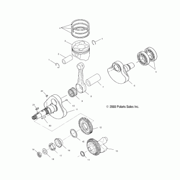 CRANKSHAFT AND PISTON - A04CH42AQ/AR/AS/AT/AV (4987258725D04)
