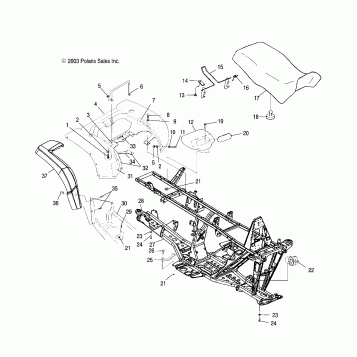 REAR CAB AND SEAT - A04CH50AO/AQ/AR/AS/AT/AV/AW/AX (4987288728A03)