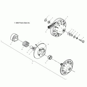 DRIVEN CLUTCH - A04CH50AA/AC/AE/AG (4987288728C07)