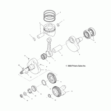 CRANKSHAFT AND PISTON - A04CL50AA (4987288728D07)